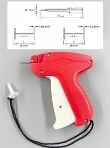 1 Set Handheld Quick Clothing Fixer Fine Tagging Gun For Clothes With 1600 White Fasteners And 1600 Black Pins,No Need To Replace Needle,Mini Stitch Gun Sewing Heming Quilting Tag Gun