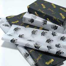 20/50/100pcs Pack Graduation Cap Pattern Gift Wrapping Tissue Paper, Suitable For DIY Crafts, Party Favors, Bouquets, Shoes/Clothing Packaging, Birthday Gifts, Perfect For Graduation Ceremony Decoration - Graduation Season Group - View 5