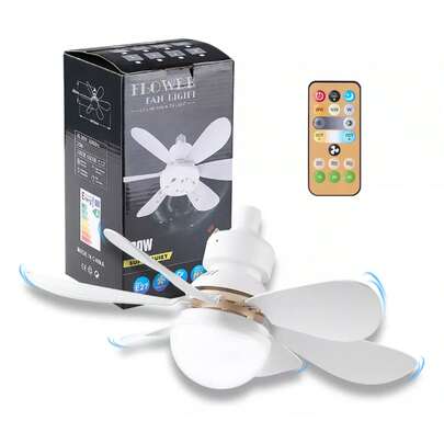 Ventilador De Techo Con Luz Led + Mando A Distancia 42 Cm