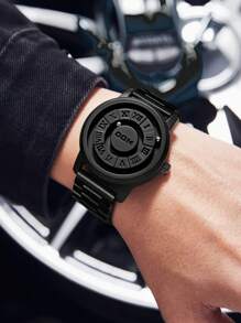 DOM Men's Watch, Mirrorless Magnetic Levitation Magnetic Steel Ball Quartz Waterproof Fashionable Personalized Men's Watch, Suitable As Christmas Gift For Family And Friends - Shape - View 7