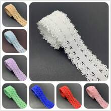 2yards/Lot 20mm Lace Elastic Ribbon Fold Over Spandex Elastic Band For Sewing Lace Trim Waist Band Garment Accessory