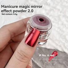 1瓶0.5克美甲魔镜粉，6种颜色，适用于DIY美甲及其他美甲用品，感恩节特辑 - 彩色 - 查看 16