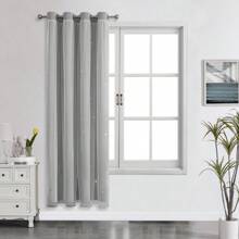 Top Eyelet/Hollow Star Cutout Curtain/Layered Solid Color Blackout And Sheer 2-In-1 Curtain/Blackout Bedroom Curtain/Bedroom Decor Curtain/Living Room/Classroom/Beautiful Sheer Lace Double Layer Curtain