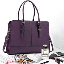 NEWHEY 女士笔记本电脑包皮革工作手提包 15.6 英寸笔记本电脑包防水商务办公专业大容量手提包单肩包