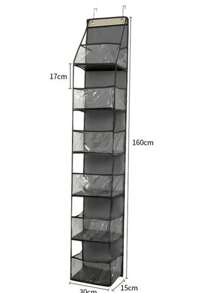 3/2/1pc 6层鞋子收纳架适用于门上衣柜，带大深口袋的衣柜鞋子收纳架，适用于门上窄鞋架，可悬挂靴子收纳浴室柜零食玩具衣服包装，无需钻孔