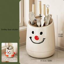 Highly Attractive 360° Rotating Knife Rack, Multifunctional Kitchen Countertop Large Capacity Knife & Chopstick Holder - Multicolor - View 3