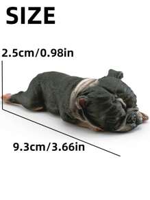 1 件法国斗牛犬模型玩具：逼真的睡眠法国斗牛犬雕像，办公桌装饰配件，适合作为母亲节或生日小礼物