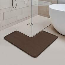 1 件记忆泡沫条纹浴垫，超强吸水，防滑，快干，可水洗，厚实且不褪色，柔软舒适，适用于浴室、卧室、房间装饰家居浴室装饰浴室地毯地毯户外地毯门垫秋季装饰浴室配件返校入口装饰 - 1pc橫條壓花 - 查看 9