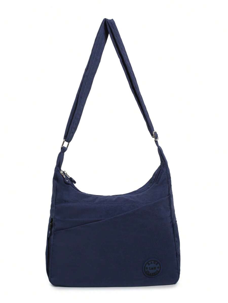 Bolso de nailon para mujer, casual, ligero, diseño de múltiples bolsillos, gran capacidad de almacenamiento, de moda, para ir y venir - Azul - Ver 1
