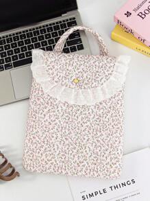 1 pieza Bolsa para Tableta con patrón floral rosa de 11 pulgadas, Bolsa de ordenador colorida y linda, Funda protectora, Bolsa pequeña para documentos, Funda para portátil, Bolsa de transporte para computadora portátil de 11 pulgadas, Cubierta portátil para tableta compatible con iPad Air 4, Pro 11, Mini 5, iPad y compatible con Samsung a prueba de golpes de 9 a 11 pulgadas
