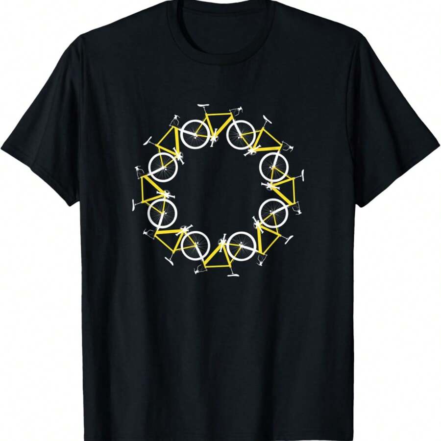 Bicycle Mandala Illustration - Unique Cool Cycling T-Shirt