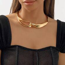 Fashionable Versatile Exaggerated Punk Style Abstract Geometric Choker Necklace - Multicolor - View 5