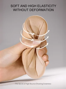 1 Pair Of Double Sided Adhesive Pads Sticky Bikini Pad Inserts For Sports Bra Swimsuit Beige Suitable For Full Busted Bras, Swimsuits Or Bikinis