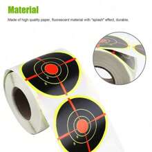 Reactive Shooting Targets Stickers, 100/250 Pcs/Roll ,3 Inch Self-Adhesive Targets Paper, Target Stickers For Shooting Practice, Archery Training, And Hunting - Black Red - View 6