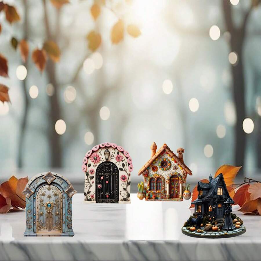 2D 平面木质主题乡村童话门树装饰，装饰艺术风格，室内外装饰，节日，主题派对和家居装饰 - 多 - 查看 1