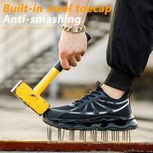 Men's Lightweight Shoes With Steel Toe, Kevlar Midsole, Anti-Puncture, Comfortable Work Boots - Silver - View 5