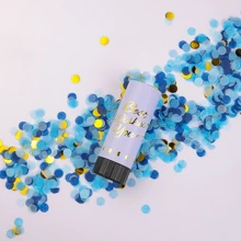 弹簧迷你五彩纸屑爆破器适用于生日派对、节日宴会、圣诞派对、乔迁庆宴、婚礼、彩色纸屑手持中心装饰爆破器 - 6種顏色規格 - 查看 6