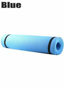 1 件高密度抗撕裂粉色/蓝色运动瑜伽垫，厚度 0.4 厘米，带绑带，可选瑜伽砖，多种颜色可选，健身运动垫带易收紧绑带，适合家庭锻炼