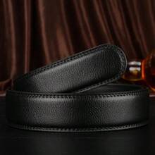 3.0cm 3.5cm Wide No Buckle Cow Leather Automatic Belt Body Strap Without Buckle Belts Men Good Quality Male Belts - Coffee 3.0cm - View 4