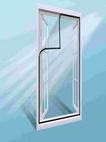 1 sztuka Czarna koronkowa zasłona okienna z czarną krawędzią, środek odstraszający komary na cztery pory roku, zasłona okienna odstraszająca komary do salonu i sypialni, samoprzylepna wielokrotnego użytku moskitiera, elegancki i prosty design, ściśle tkana, lekka i cienka siatka okienna, wentylacja, zmywalna, ręcznie robiona dekoracja domu