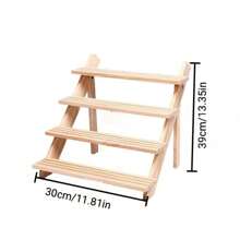 一个DIY可拆卸木梯珠宝展示架珠宝收纳架饰品展示架用于直播、展位展示返校 - 原木淺色 - 查看 19