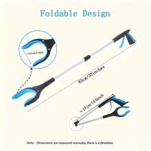 33 Inch Foldable Gripper Tool - Lightweight & Telescopic, 360° Rotating Claw For Easy Garbage Pickup & Mobility Assistance, Long Trash Picker - Multicolor - View 2