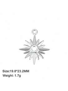 1 peça de aço inoxidável bonito mini sol e estrela do mar pingente, faça você mesmo jóias fazendo acessório para pulseira, colar, brincos