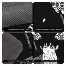 1 buc. Pad de mouse pentru jocuri cu ochi de noapte misterios Samurai, design de înaltă definiție multi-dimensiune, material din cauciuc natural, bază antiderapantă, design fără cusături, potrivit pentru birou, jocuri și accesorii pentru computer, cadou pentru prieteni și familie - Anime Boy - multicolor - Vizualizare 5