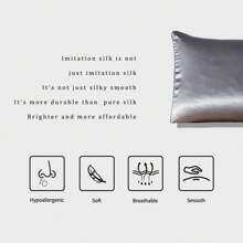 NetHong Mulberry 100% Pure Silk Pillowcase Anti-Wrinkle Bed Soft Pillow Cases Covers Uk - Grey - View 7