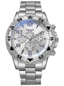 1pc New Arrival Men's Watch, Quartz Watch With Faux Chronograph Dial, Stylish And Sporty Large Dial - Multicolor - View 3