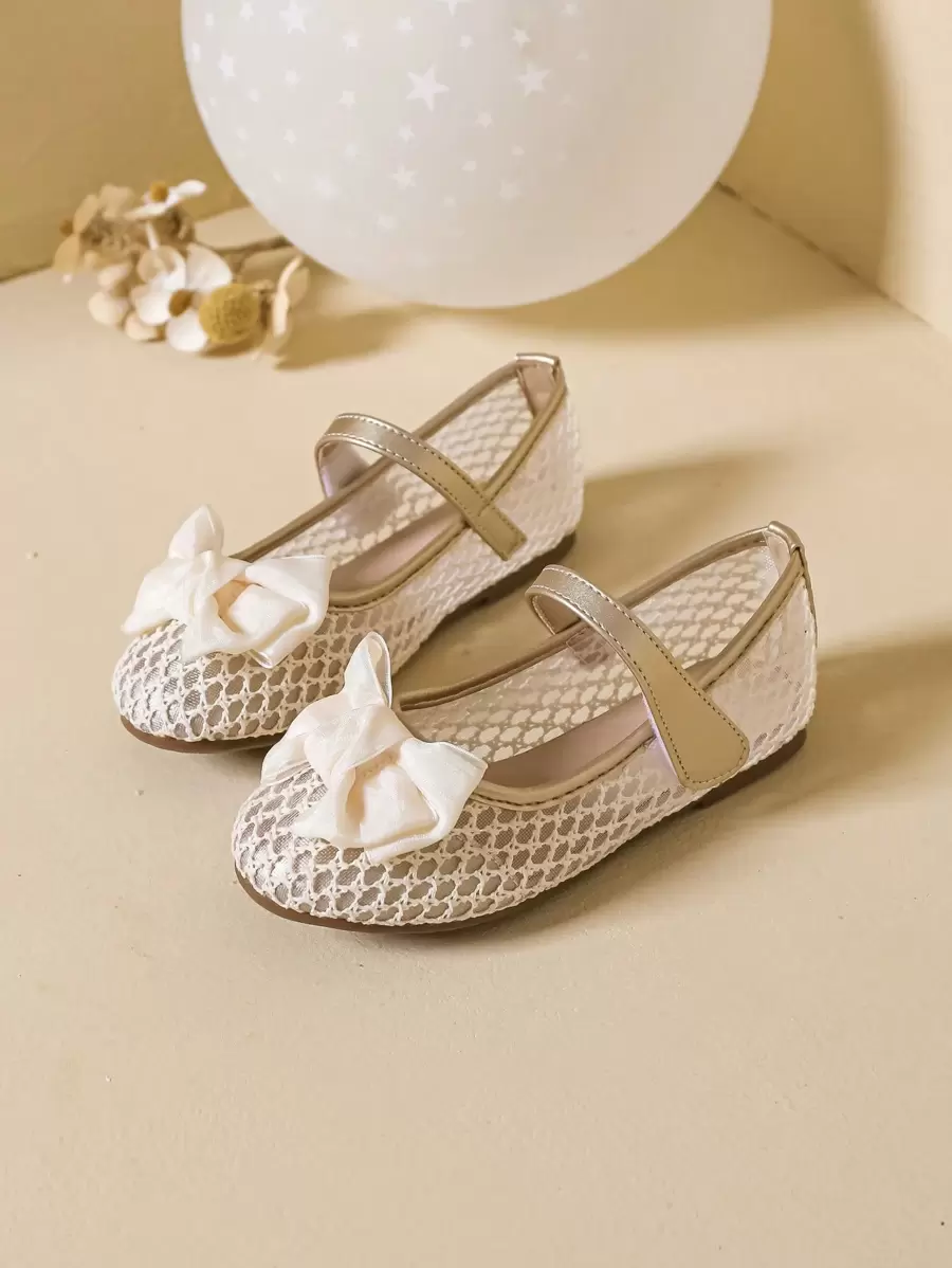 Beautiful Girls' Flat Slip-On Vacation Shoes, Spring/Summer - Gold - View 1