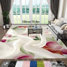 [Crystal Velvet 700g/㎡ Printed Bottom, 5mm Thick] 1 Piece Bohemian Style Solid Color Rug, Soft Anti-Slip Washable Carpet For Indoor And Outdoor, Living Room, Bedroom, Kitchen, Office, Home Decor, Doormat, Play Area Back To School