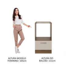 Mueble Cocina Horno Agata Madesa 60x60 1 Puerta Sin Encimera Color Marrón/crema - Marrón y Crema - Ver 6