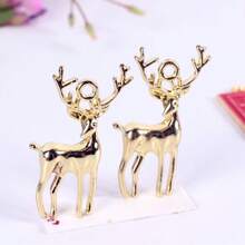 10pcs Vintage Plated Alloy Christmas Accessories Animal Pendant, Deer & Reindeer Charms For DIY Jewelry Making, Keychain, Earring, Bracelet, Necklace - Elk Pendant - View 7