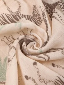 2 件 Oeko-Tex 认证 100% 竹纤维轻质花卉襁褓毯，柔软亲肤，适合婴儿，四季皆宜