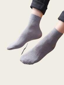 6 双夏季男士透气中筒袜，防臭冰丝袜子，防臭纯色袜子，男士中筒袜 - 彩色 - 查看 7