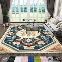 [Crystal Velvet 700g/㎡ Dotted Bottom 5mm Thickness] 1 Piece Bohemian Style Solid Color Carpet, Soft & Anti-Slip Washable Indoor & Outdoor Carpet For Living Room, Bedroom, Kitchen, Office, Home Decor Floral Entrance Rug, Large Size Minimalist Carpet