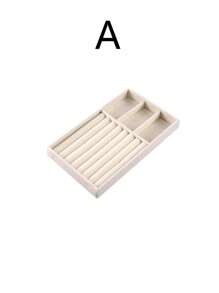 4 ~ 1pc High Quality ( Stackable / Drawer ) Velour Jewellery Trays - Stackable Fine Jewellery Trays / Racks, Jewellery Drawer Insert Container Display Box For Earrings, Rings, Necklace And Other Jewellery - Velvet Jewelry Tray - View 13