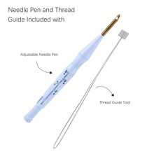 1 Set Fox Animals Pattern Punch Needle Embroidery Kits, Diy Tools For Beginners For Rug Hooking Diy Crafts Home Decoration, 7.87*7.87inch - Multicolor - View 8