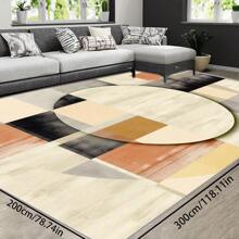 [Plush Velvet 700g/㎡ Latex Backing 5mm Thick] 1pc Bohemian Style Area Rug, Solid Color Carpet, Soft Non-Slip Washable For Living Room Bedroom Kitchen Office, Indoor Outdoor Home Decor Farmhouse Rug, Play Mat Back To School