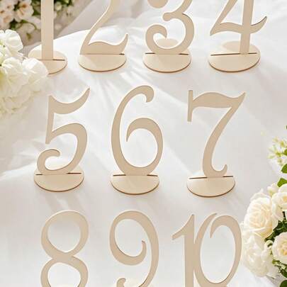 Número de mesa de casamento com base de suporte, sinalização digital de mesa de madeira adequada para casamentos, festas, decoração de casa, recepções rurais, banquetes, cafés, restaurantes, hotéis, presentes, aniversário, formatura, decorações de aniversário, decorações para festas, despedida de solteira, verão, praia, volta às aulas, materiais escolares, decoração de quarto