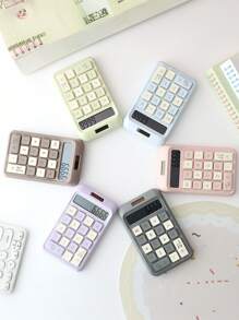 1pc Stylish Goddess-Inspired Dopamine Calculator, 8-Digit Dual Power Display, Soft Buttons, Powered By 1 AA Battery + Solar, Suitable For Portable Financial/Accounting Use,School Supplies,Back To School - Single Piece - View 6