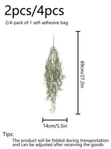 2/4 件 27.2 英寸人造空气草悬挂藤蔓，现代家居装饰，乔迁礼物，婚礼，节日派对，花园装饰