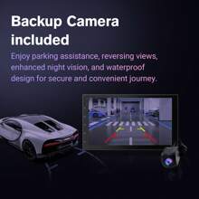 Haudio 10.1 Inch Double Din Universal  Car Stereo With CarPlay And Android Auto, Capacitive Touch Screen Radio With Mirror Link/WIFI Connective/1280P/EQ Audio/GPS/Bluetooth +Backup Camera,No Battery - 10.1 inch - 查看 6