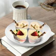Heart Shaped Dessert Cups With Spoons Mini Plastic Dessert Shooter Cups Transparent Container Box Love Food Storage Box For Wedding Parfait, Cheesecake, Mousse, Appetizers, Jello Shot And Puddings Disposable Or Reusable (Optional 5 Pcs Spoons Set)