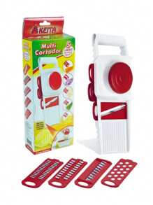 Multi Cortador Fatiador Ralador 5 em 1 com Apoiador Trava Alta Performance