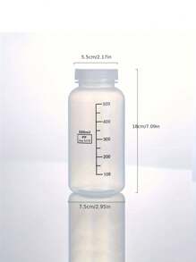1 个加厚带刻度瓶，透明药品/咖啡/牛奶/液体储存罐，宽口 - 白色 - 查看 9
