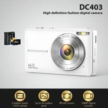 1080P FHD, 44MP, DC403 Digital Camera HD Travel Retro Camera Entry-Level Schoolgirl Small Camera, 2.4-Inch Screen, Portable Vlog Live Camera, Built-In Microphone With 32GB Card, Rechargeable Battery And 16x Zoom, 700mAh Battery Life, 90min Video, 150min Photos, Multilingual Support, Portable Pocket Design, Suitable For Teenagers And Beginners - Camera + Memory Card - View 16
