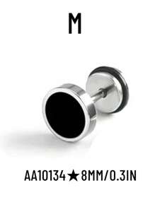 1 Cặp Hoa Tai Nam Bằng Thép Titan Tròn Màu Đen Nhỏ Giọt Dầu Hoa Tai Đính Đá Thời Trang Cho Nam Bằng Thép Không Gỉ Phụ Kiện Trang Sức Punk - màu đen - Xem 9