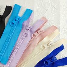 5 peças sortidas cores pequeno zíper puxador, #5 bobina resina zíper aberto para roupas de animais de estimação, bonecas, artesanato, bolsas faça você mesmo, multicolorido - 5#resina - Ver 2